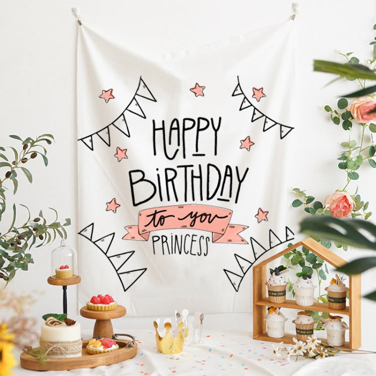 GT282 Velvet Birthday Background Cloth for Children's Parties and Photos - 150x200cm