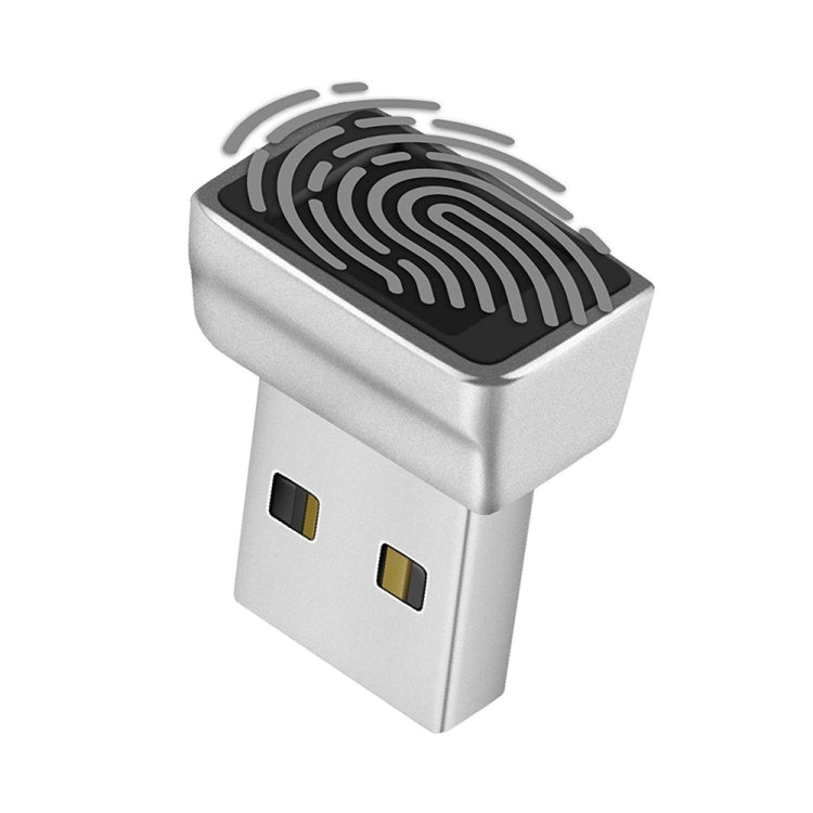 USB Fingerprint Reader Module for Windows 8 / 10 / 11 Hello (Silver Gray)