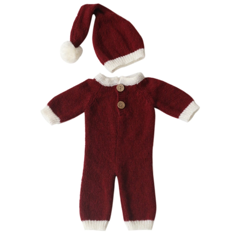 Christmas-themed Newborn Photography Clothing Set for Baby Girls
