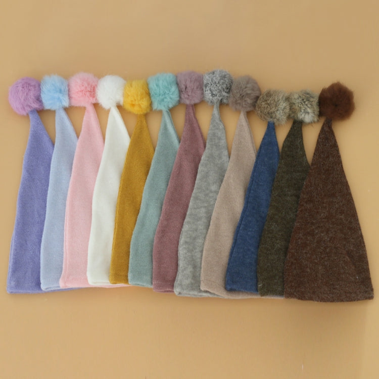 Infant Photography Prop Baby Velvet Long Tail Hat (Taro Color)