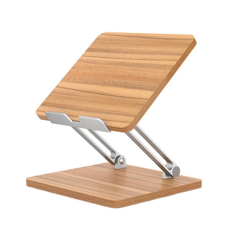 Liftable Wooden Tablet and Laptop Support Stand in Darkwood