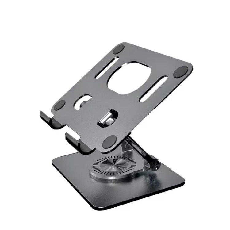 Universal 360-Degree Rotating Tablet Bracket with Adjustable Height and Heat Dissipation (Gray)