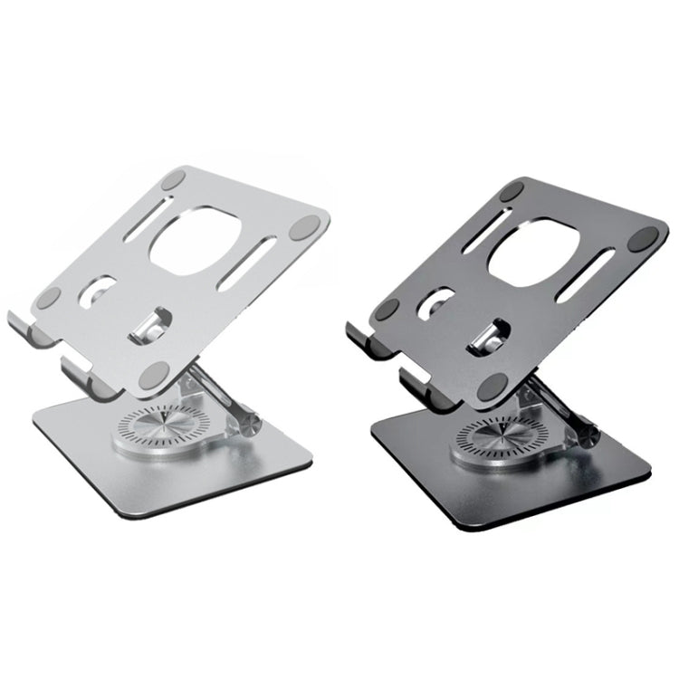 Universal 360-Degree Rotating Tablet Bracket with Adjustable Height and Heat Dissipation (Gray)