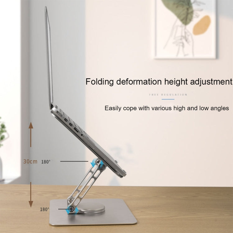 360-Degree Rotating Aluminum Laptop Cooling Stand - SP-086 (Gray)