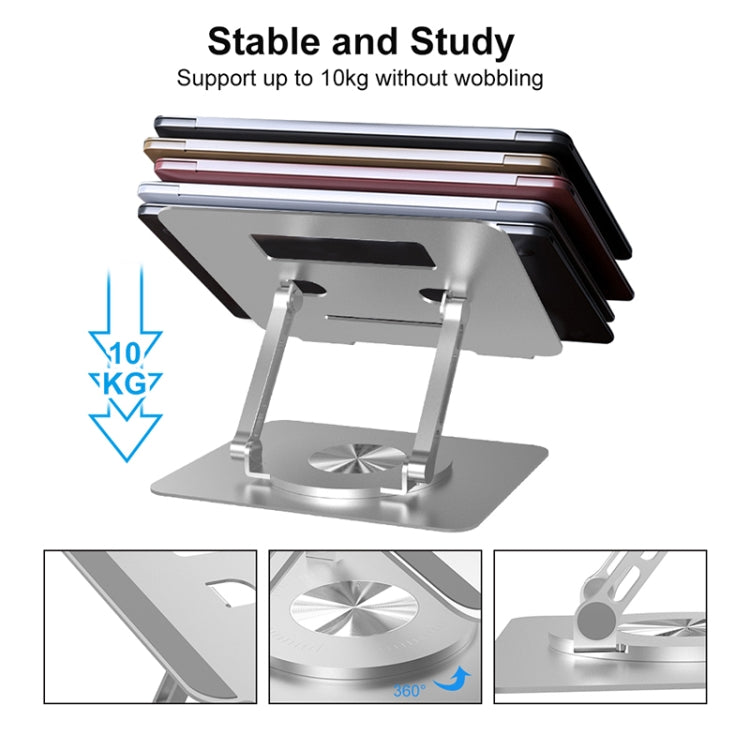 Foldable Rotating Laptop Cooling Bracket with Adjustable Size and Efficient Heat Dissipation