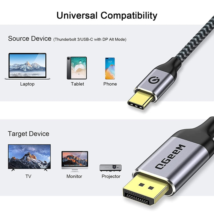 QGeeM Type-C to DisplayPort 4K Adapter Cable, 1.8m Length