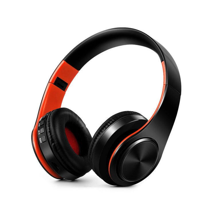 LPT660 Bluetooth Wireless Headset HIFI Stereo Sports Headphones (Black+Orange)