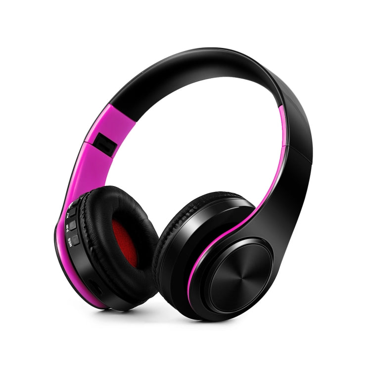 LPT660 Wireless Bluetooth Headset with HIFI Stereo Sports Headphones (Black+Pink)