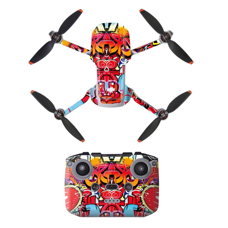Sunnylife Waterproof PVC Drone Body + Arm + Remote Control Decorative Protective Stickers Set - Color Graffiti