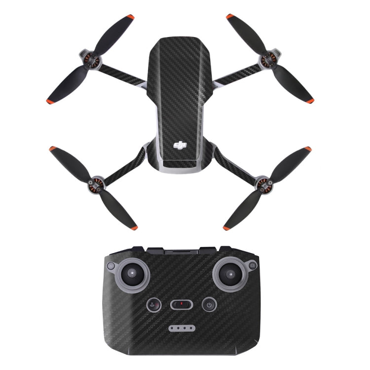 Sunnylife MM2-TZ452 For DJI Mini 2 Carbon Black Waterproof PVC Drone Body + Arm + Remote Control Decorative Protective Stickers Set