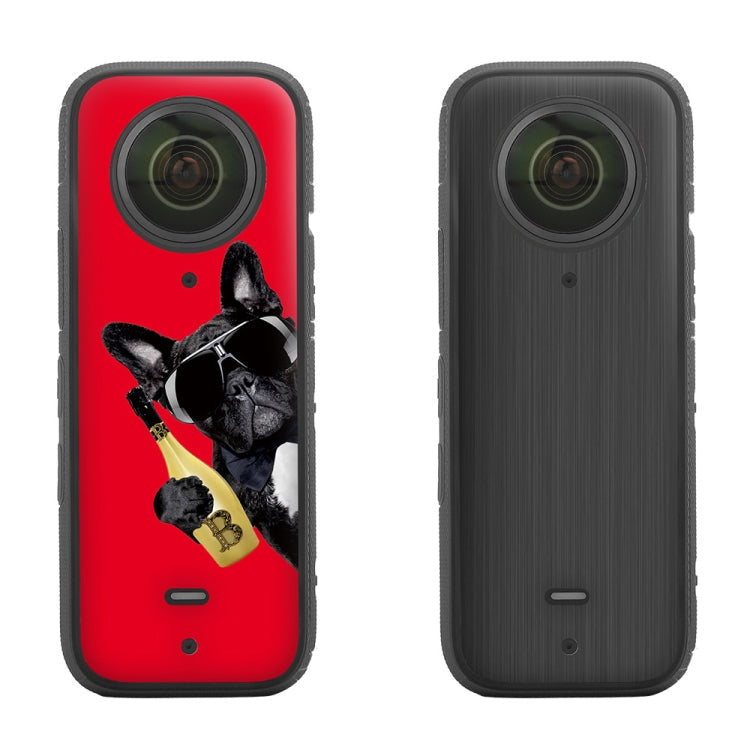 Sunnylife DJI Insta360 X3 Panoramic Camera PVC Protection Stickers (Social Dog+Drawing Black)
