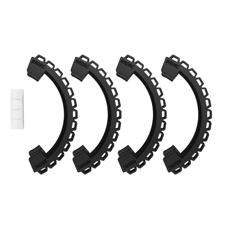 4pcs TPU Protective Guard UAV Bumper Anti-collision Ring Cover for DJI Avata BRDRC-9604 Drone (Black)