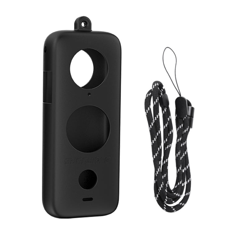 Sunnylife Silicone Protective Case for Insta360 One X2 - Black with Lanyard Rope