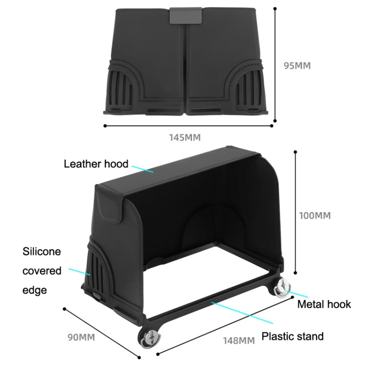 Sunnylife ZG547 Remote Control Hood for Mavic 3, RC Pro, and Mini 3 Pro (Black)