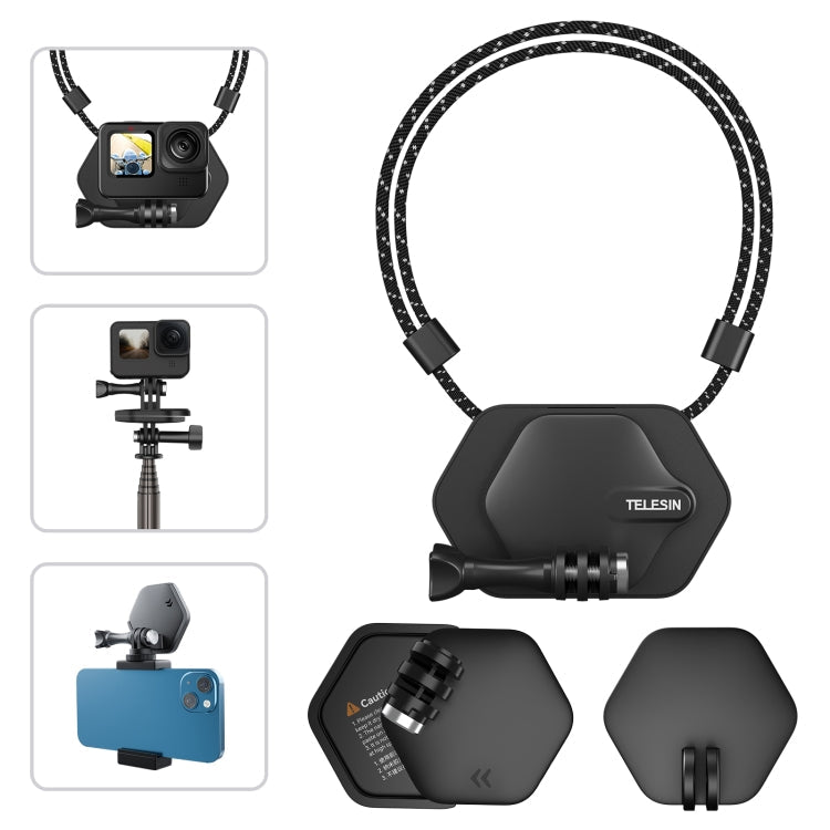 TELESIN Magnetic Action Camera Quick Release Bracket Mount for Diverse and Dynamic Footage