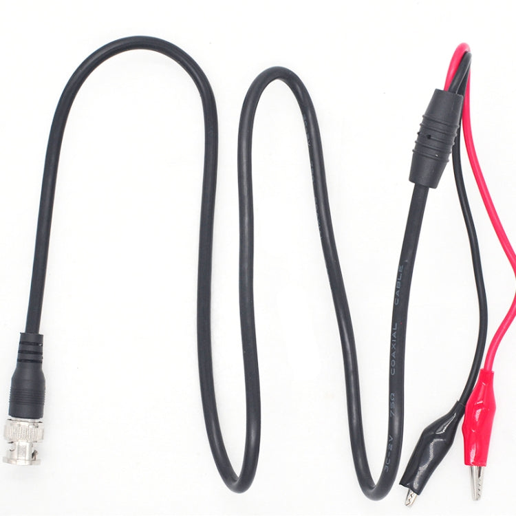 2pcs BNC To 2 x Crocodile Clips Coaxial Video Cable, 1.5m Length