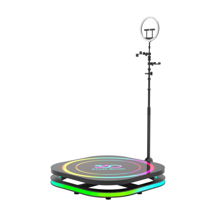 360-Degree Rotating Small Stage with Adjustable Speeds, Customizable Lighting, and Remote Control