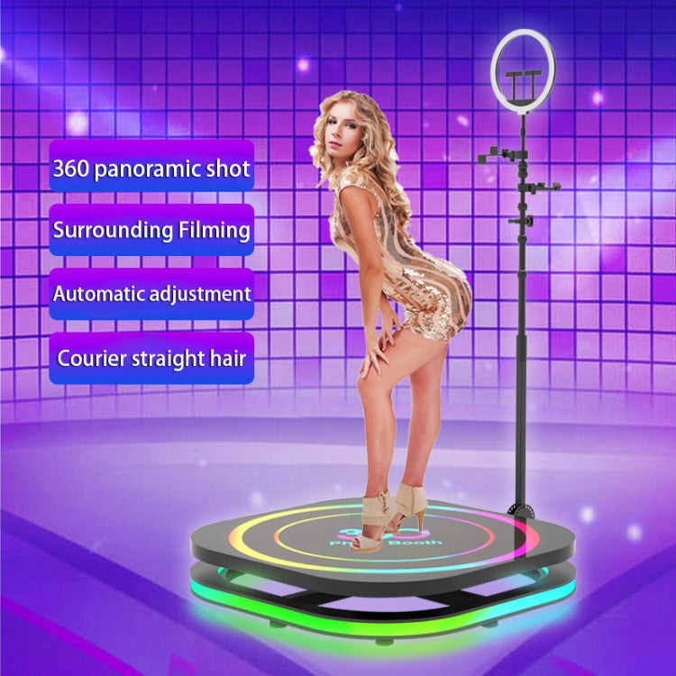 360-Degree Rotating Small Stage with Adjustable Speeds, Customizable Lighting, and Remote Control