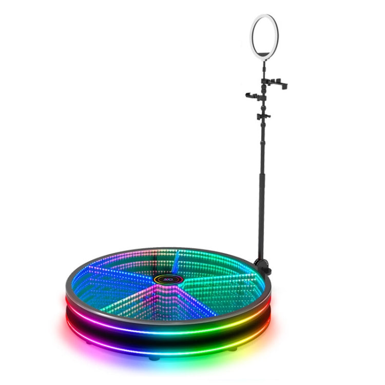 Electric Rotating Small Stage with 360-Degree Photo Booth for Parties and Weddings