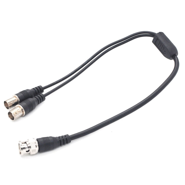 BNC Male To 2xFemale Communication Cable - 0.42m Length (Black)