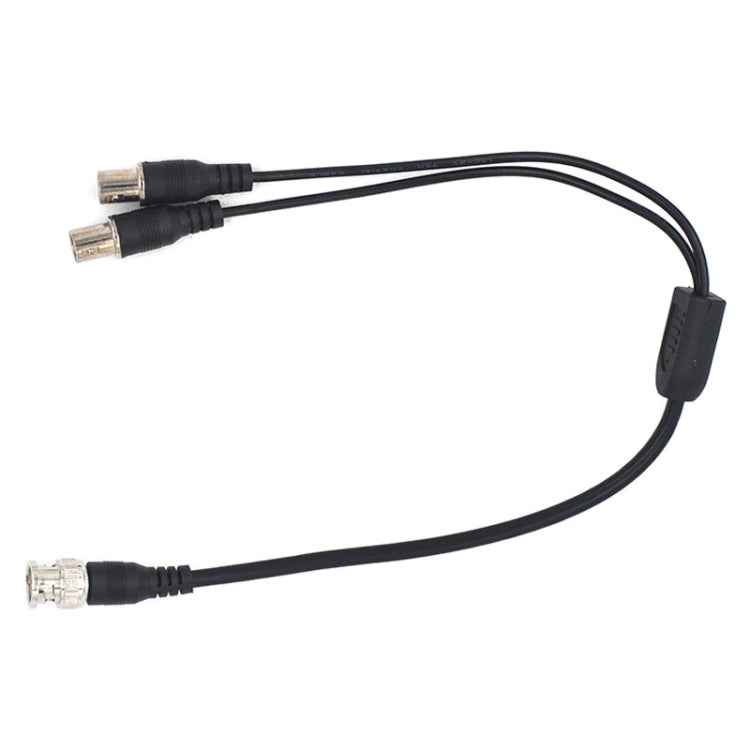 BNC Male To 2xFemale Communication Cable - 0.42m Length (Black)