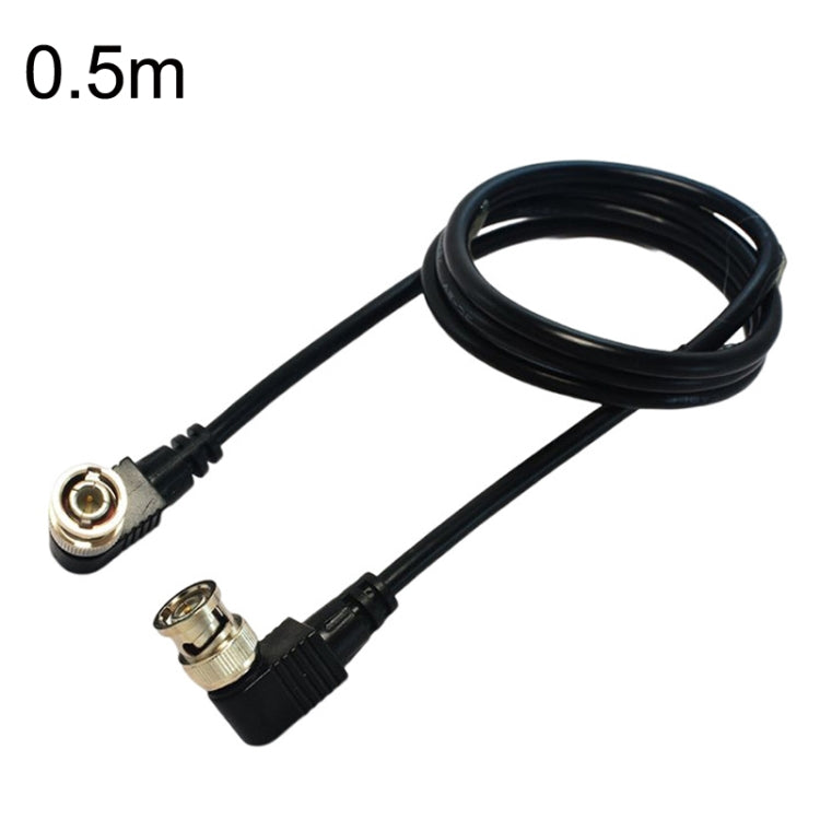 Audio and Video Elbow Cable - BNC Male to Male Coaxial Cable, 0.5m Length