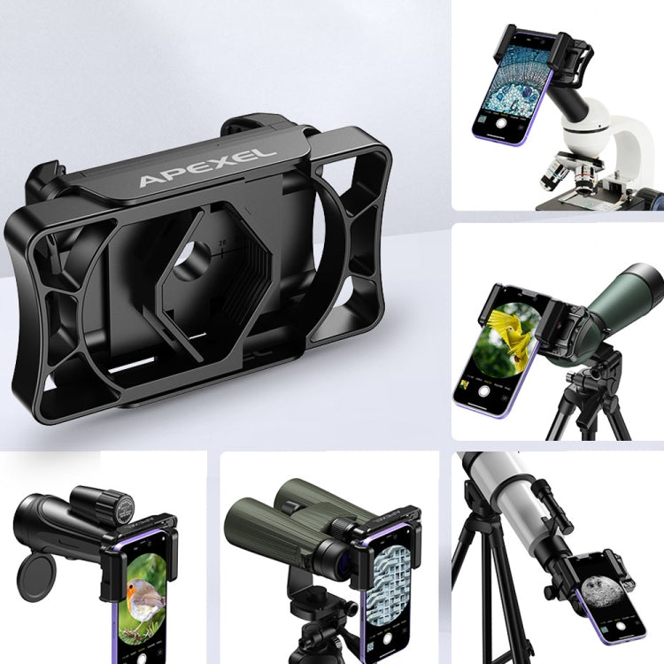 APEXEL APL-F002 Universal Dual Monocular Bird Watching Camera with Phone Connector(Black)