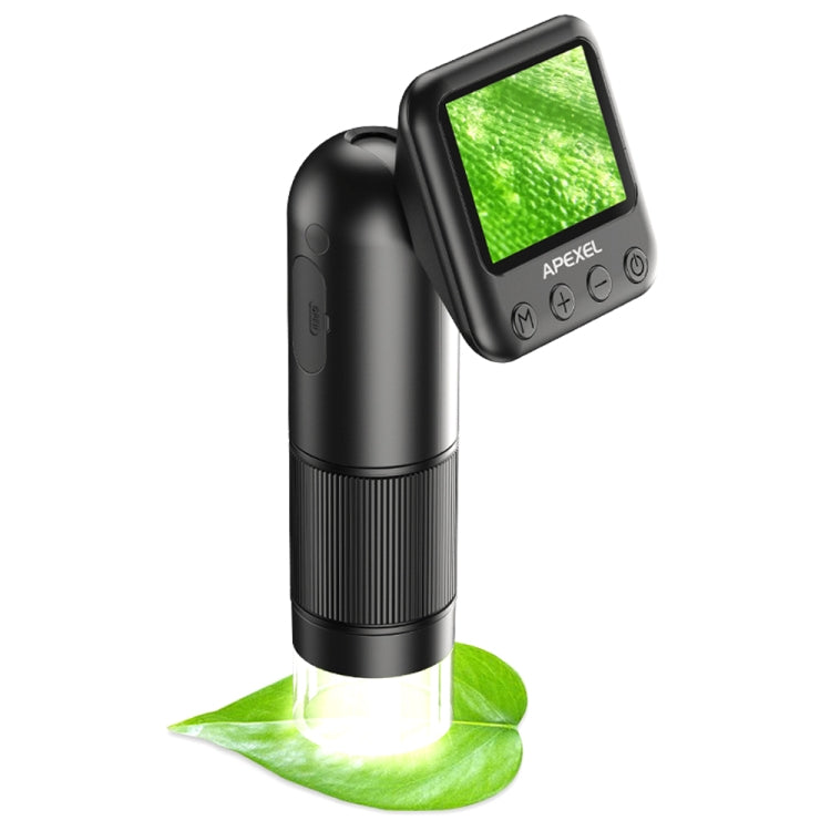 Apexel APL-MS008 HD Microscopic Lens With Screen (Black)