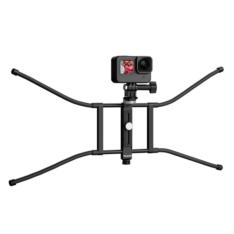 TELESIN TE-FM-001 Action Camera Hanging Net Bracket for Gopro HERO11 Black / HERO10 Black / HERO9 Black / DJI Action 3 / 2 (Black)