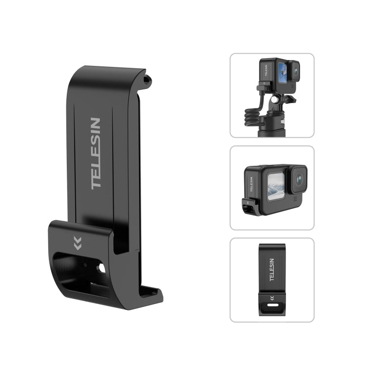 TELESIN Waterproof Charging Cover for GoPro Hero11/10/9 Black