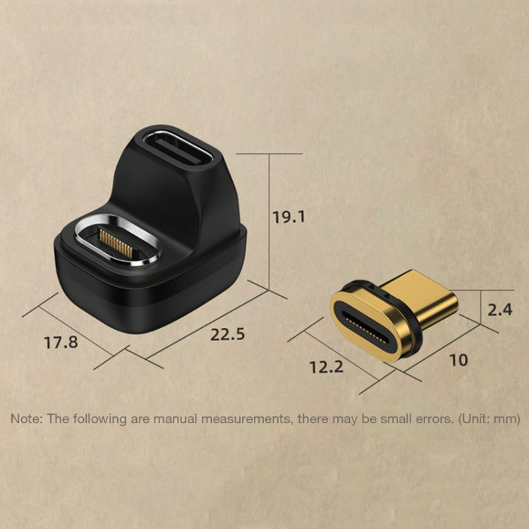 U-Shaped Elbow Type-C/USB-C Magnetic Adapter - 40Gbps High-Speed Performance