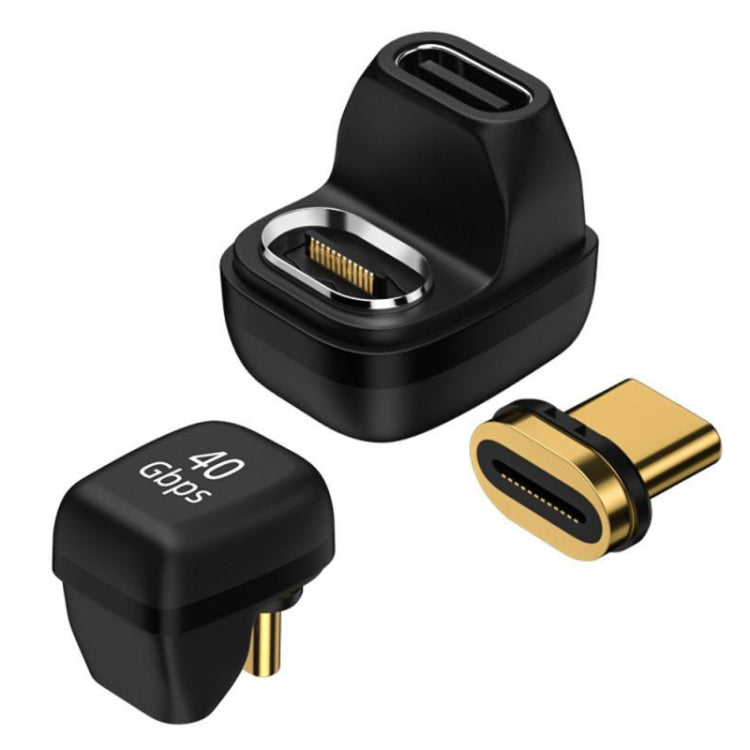 U-Shaped Elbow Type-C/USB-C Magnetic Adapter - 40Gbps High-Speed Performance