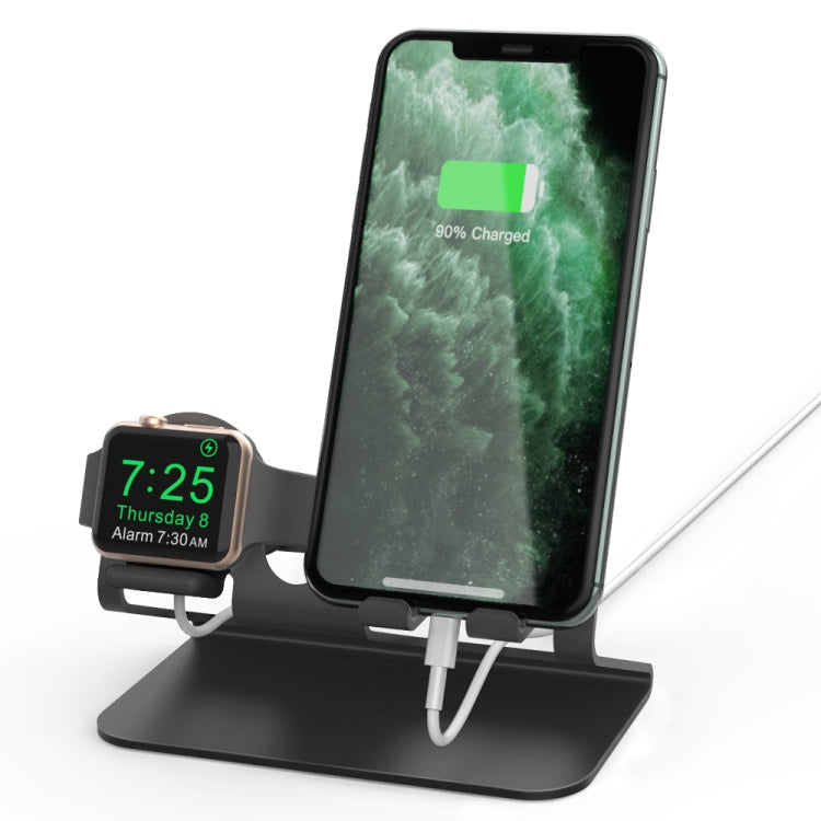 AhaStyle ST04 Aluminum Alloy Charging Base for 4-8 inch Smartphones and Apple Watch Series (Black)