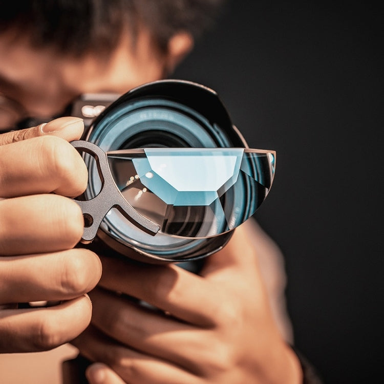 Handheld Semicircle Kaleidoscope Filter for 79mm Photography Cameras