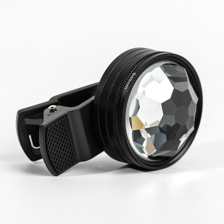 Creative Photography Kit: FF037 49mm+Phone Clip Mobile Phone Lens with Kaleidoscope Filter