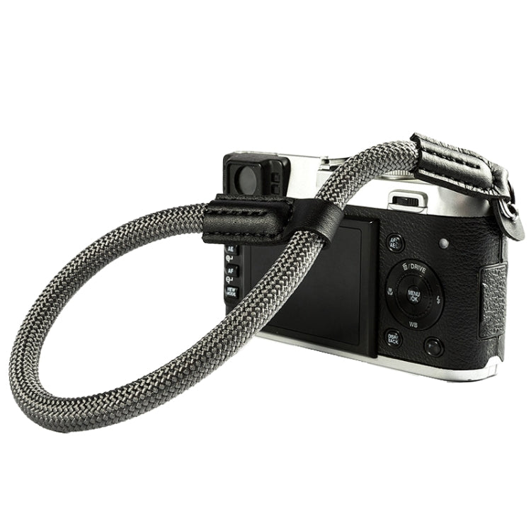Climbing Rope Camera Wrist Strap in Grey: Wear-Resistant Bracelet for DSLR and Mirrorless Cameras