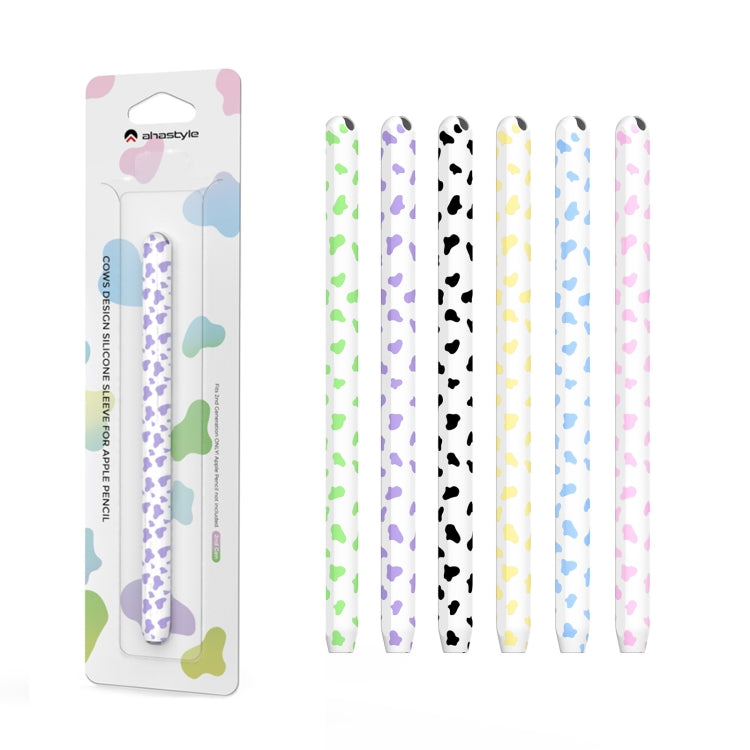 AhaStyle PT65CW Silicone Pen Case for Apple Pencil 2 - Milk Cow Pattern, Green