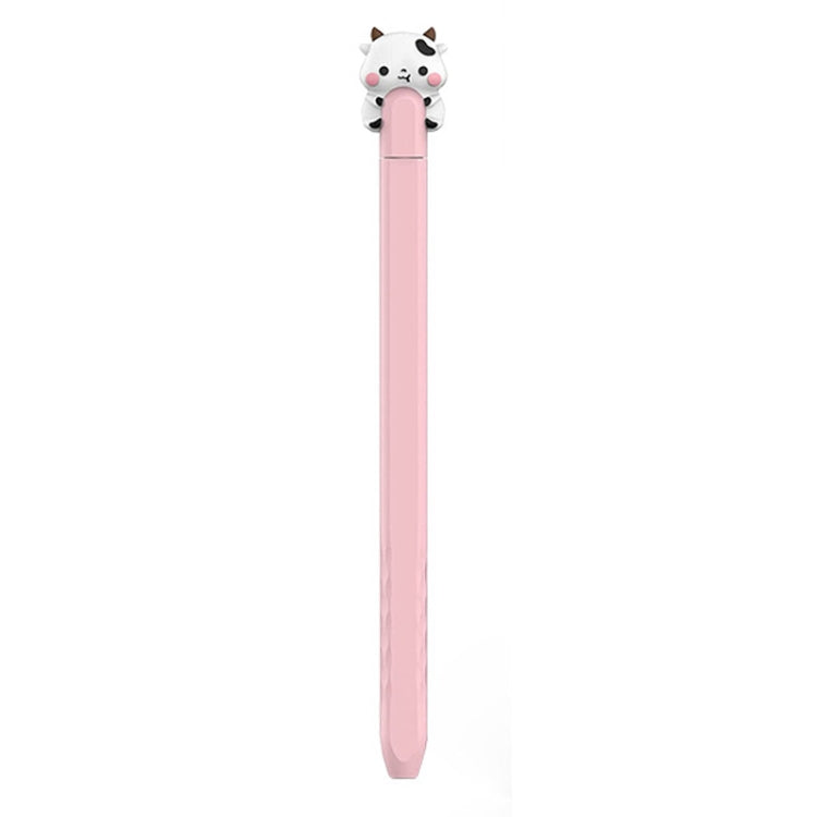 Cartoon Cow Pink Silicone Case for Apple Pencil 2
