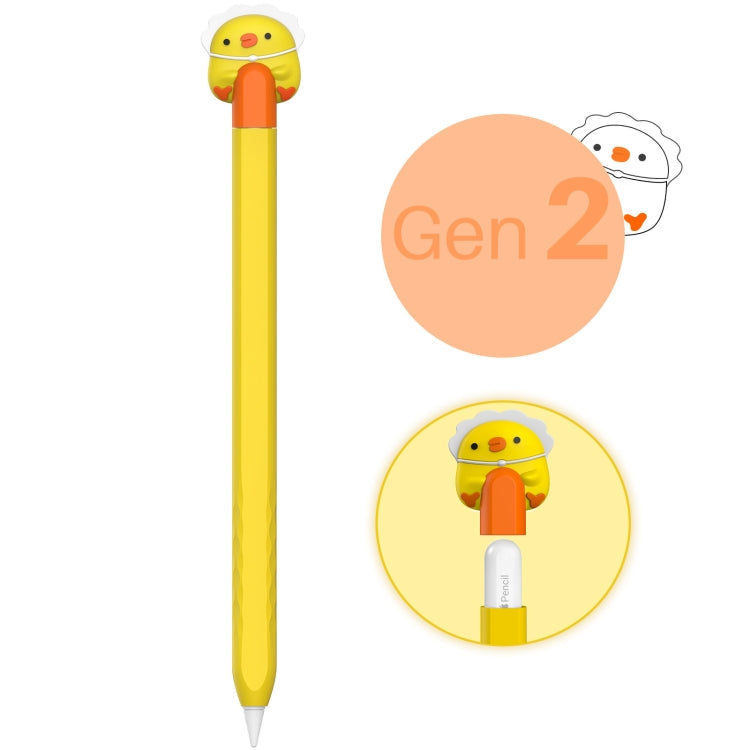 AhaStyle PT-LC129 Chicken Yellow Silicone Cartoon Protective Case for Apple Pencil 2