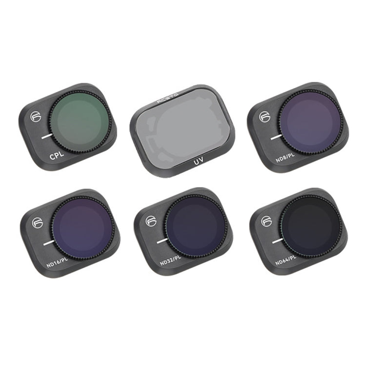 6-In-1 RCSTQ PL Filters Drone Accessories for DJI Mini 3 Pro - UV+CPL+ND/PL 8/16/32/64