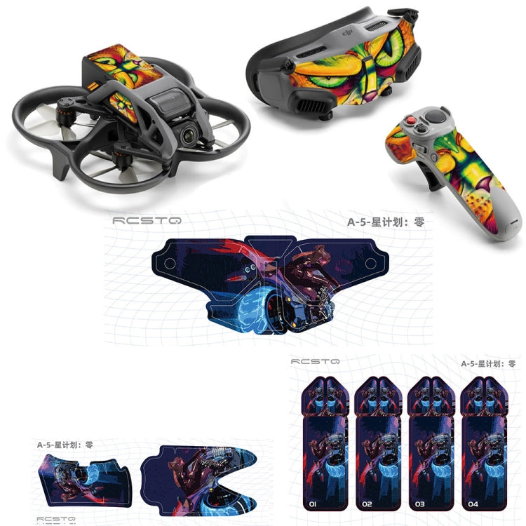Colorful Sticker Set for DJI Avata RCSTQ Goggles 2 Glasses