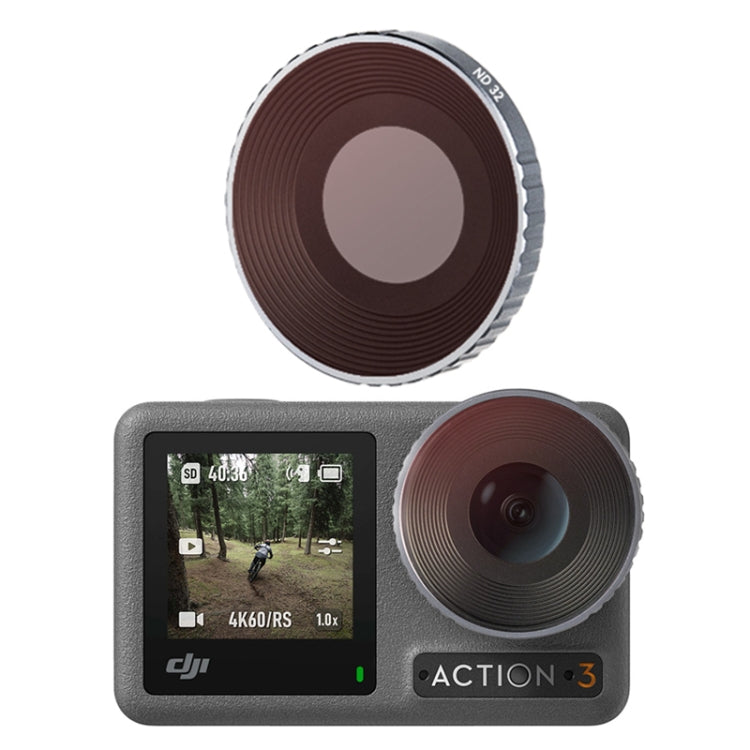 Adjustable Filter for DJI Osmo Action 3: ND32 Aluminum Alloy Sports Camera Filter
