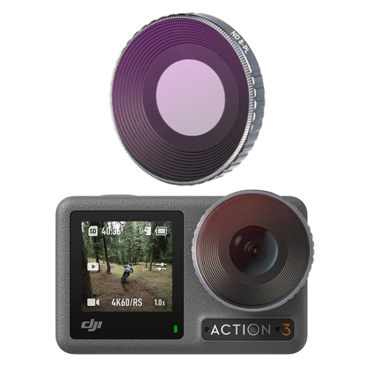 RCSTQ Aluminum Alloy Adjustable Filter for DJI Osmo Action 3 Sports Camera