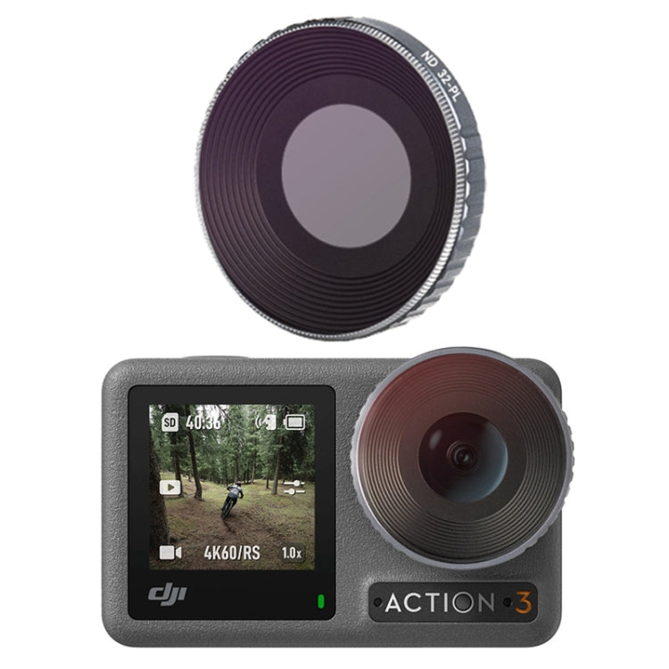 Adjustable ND32/PL Filter for DJI Osmo Action 3 Sports Camera