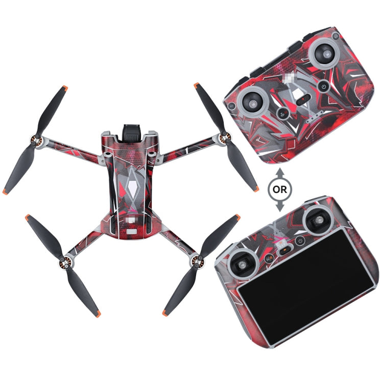 DJI Mini 3 Pro Remote Control Body Sticker with Screen (Red Warfare)