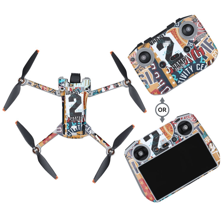 Customize Your DJI Mini 3 Pro Remote Control with Graffiti No. 2 Sticker Set