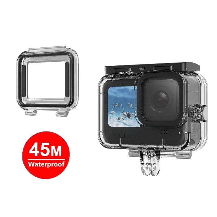 TELESIN Waterproof Case for GoPro Hero11 Black / HERO10 Black / HERO9 Black: Full Scene Anti-Fog Underwater Diving Housing with 45M Waterproofing
