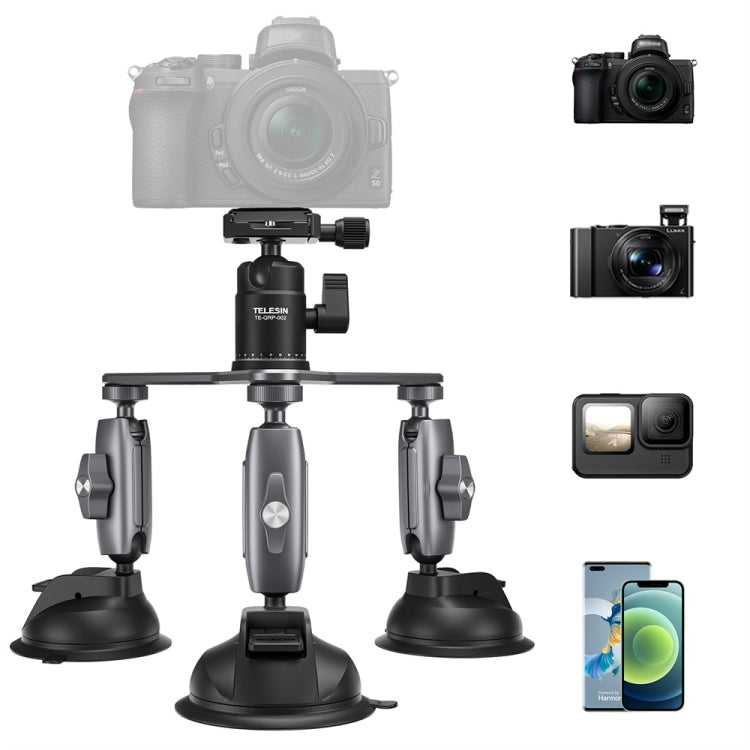 TELESIN Ultimate Stability Suction Cup Camera Mount
