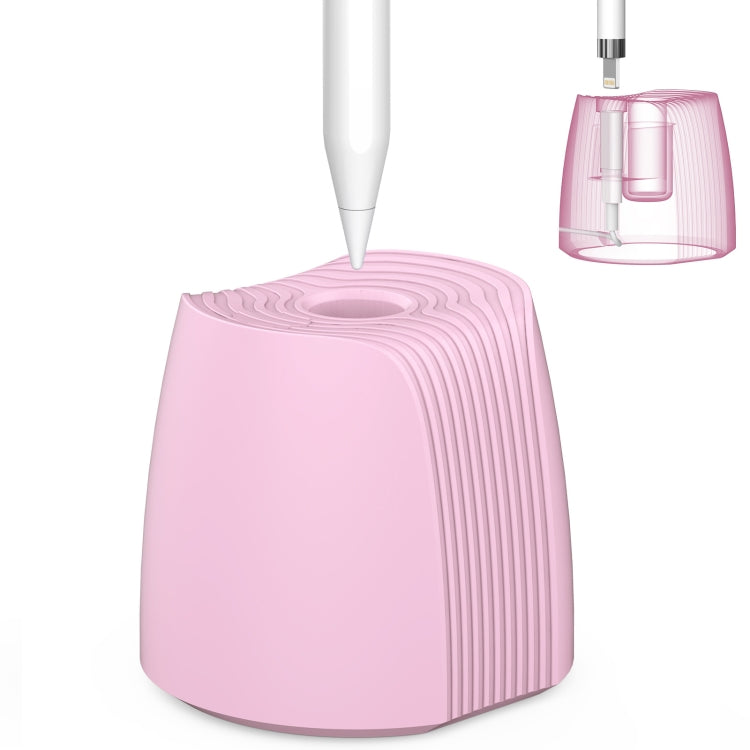 AhaStyle PT-LC04 Handwriting Pen Silicone Base Stand for Apple Pencil 1 / 2 (Pink)