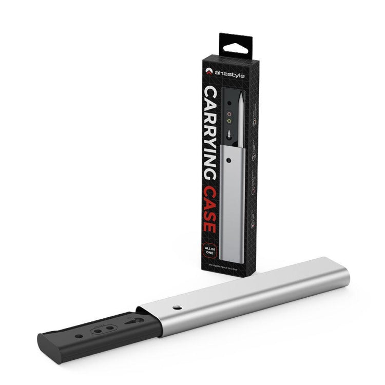 AhaStyle PT145 Aluminum Storage Pen Case for Apple Pencil 1 / 2 (Dark Gray)